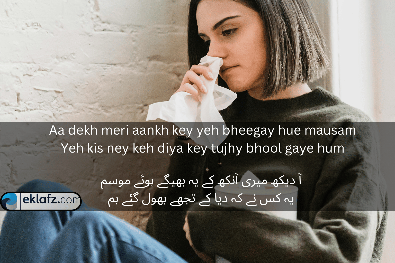 Aa dekh meri aankh key yeh bheegay hue mausam Yeh kis ney keh diya key tujhy bhool gaye hum آ دیکھ میری آنکھ کے یہ بھیگے ہوئے موسم یہ کس نے کہ دیا کے تجھے بھول گئے ہم (1)