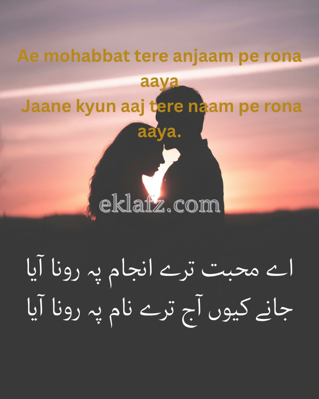Ae-mohabbat-tere-anjaam-pe-rona-aaya