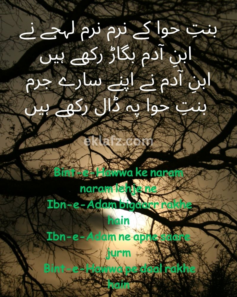 Bint-e-Hawwa ke naram naram lehje ne