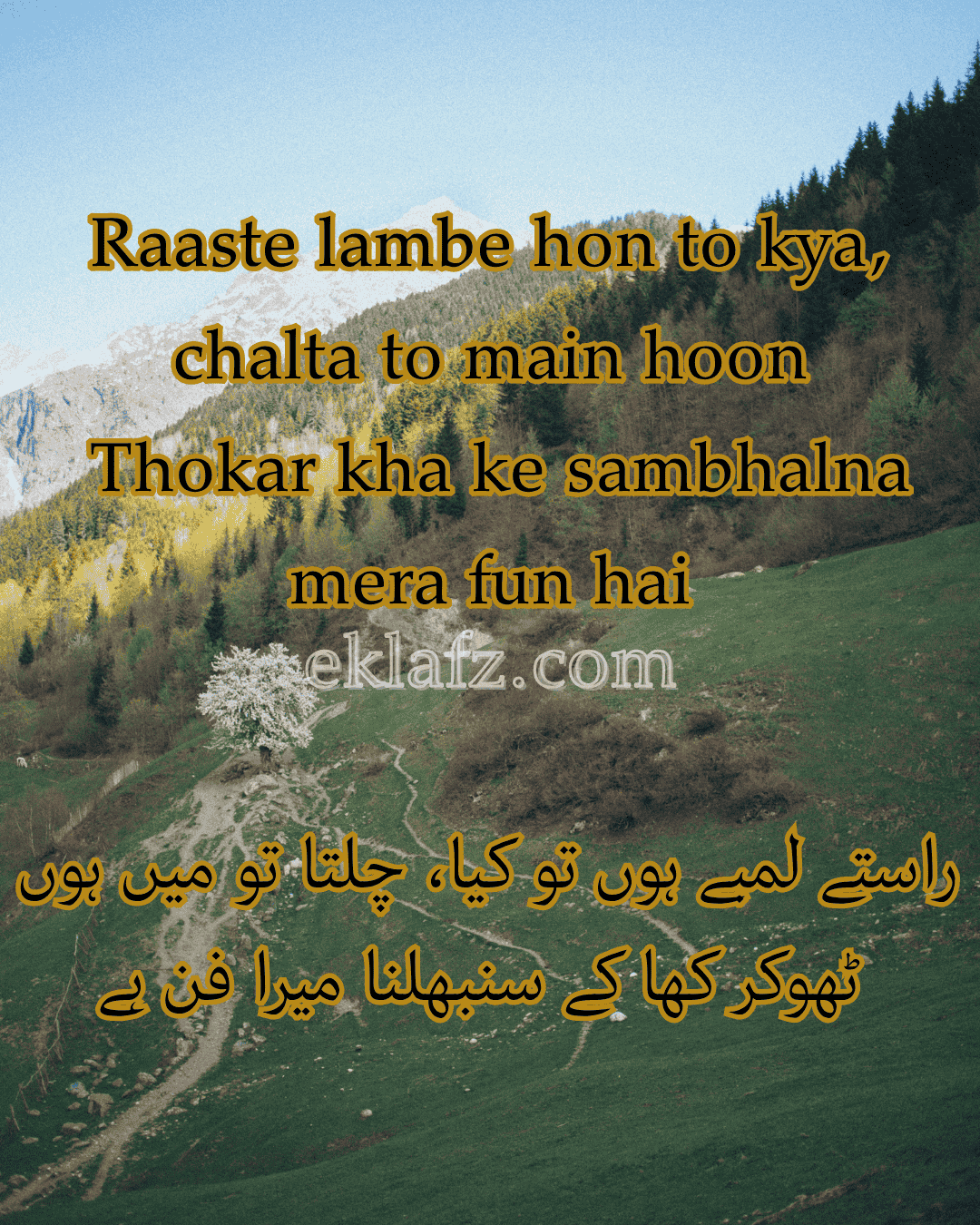 Raaste lambe hon to kya, chalta to main hoon