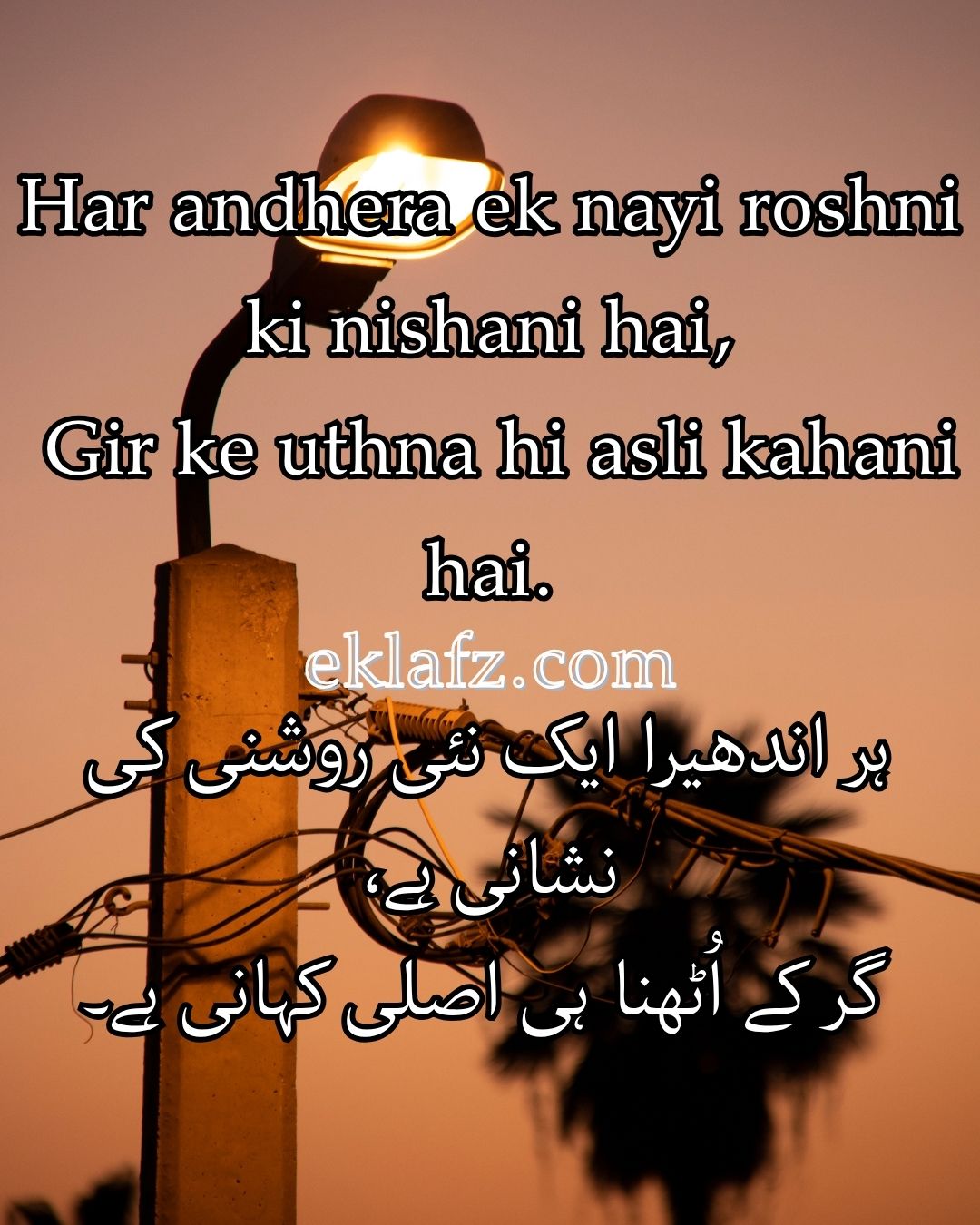 Har andhera ek nayi roshni ki nishani hai,