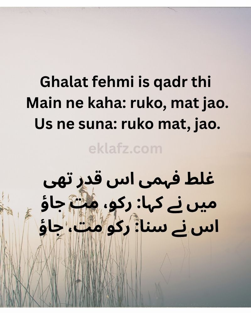 Ghalat fehmi is qadr thi