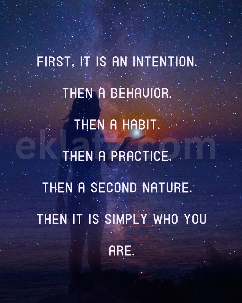 First it is an intention