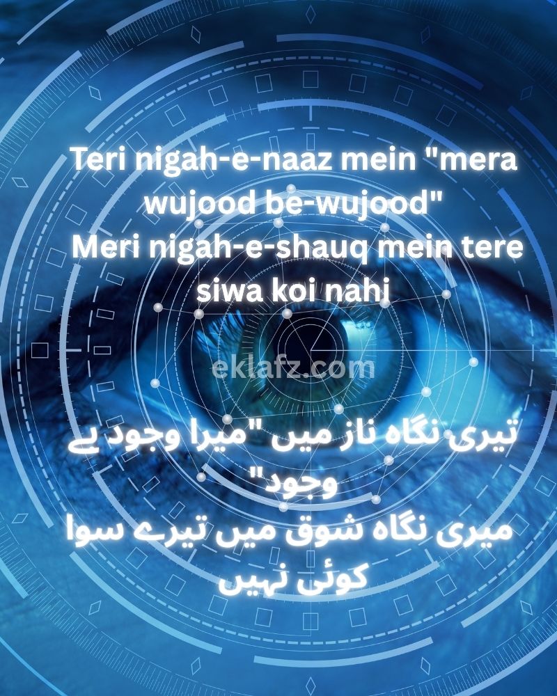 Teri nigah-e-naaz mein "mera wujood be-wujood"