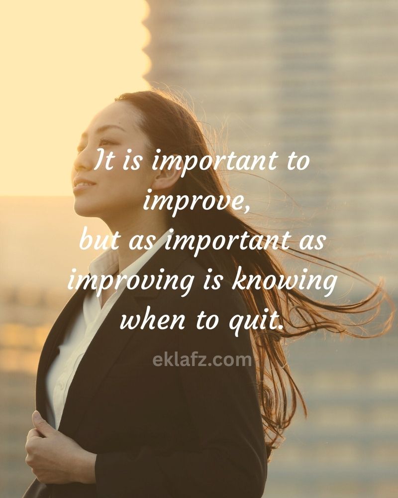 It is important to improve,