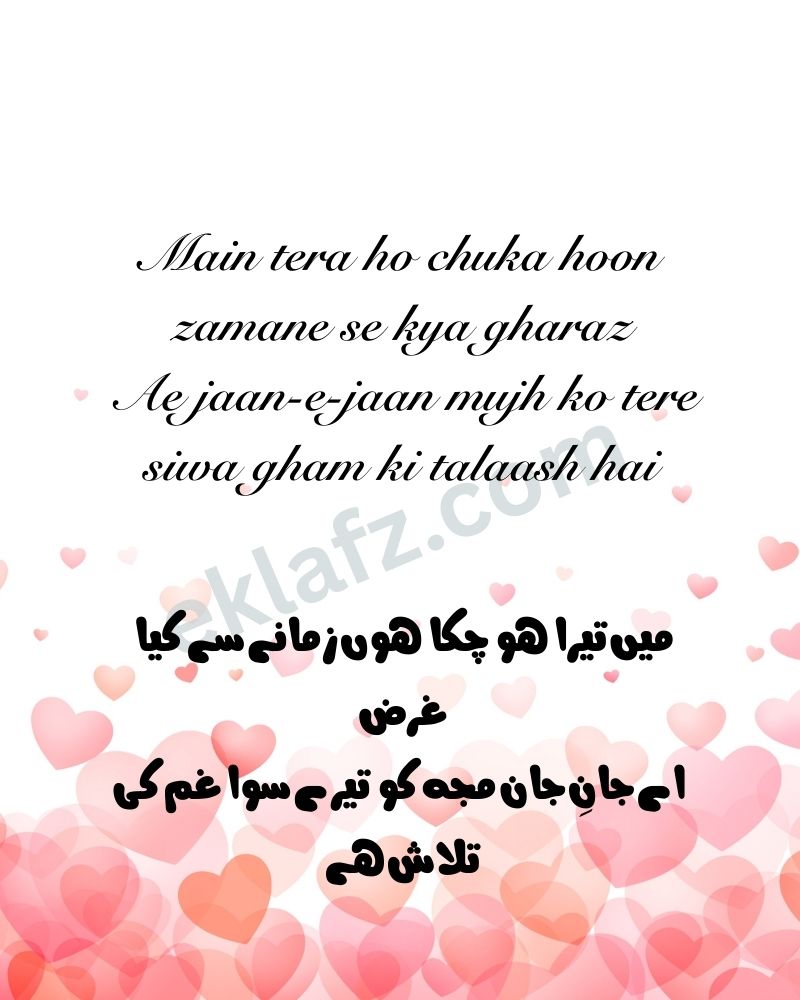 Main tera ho chuka hoon zamane se kya gharaz