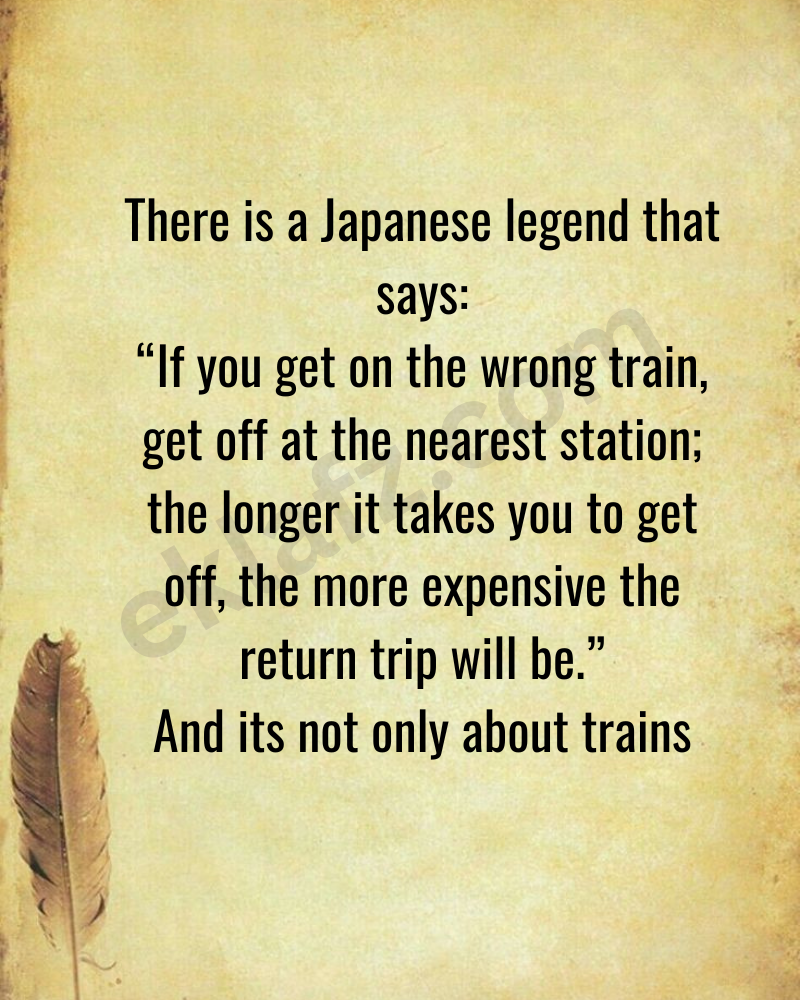 If you get on the wrong train