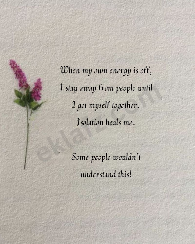 When my own energy is off