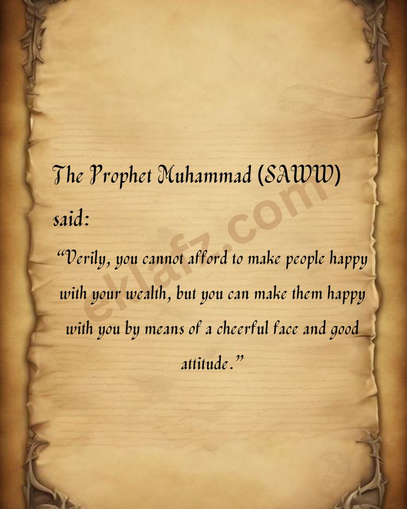 Verily, you cannot afford to make people happy
