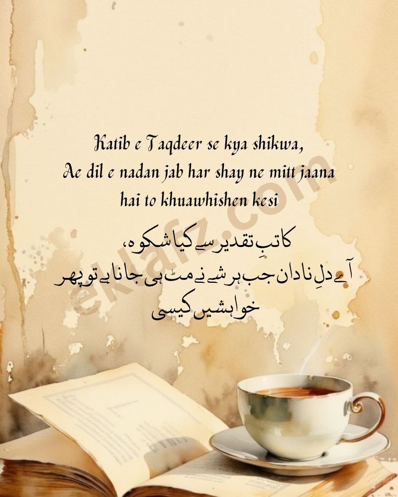 Katib e Taqdeer se kya shikwa