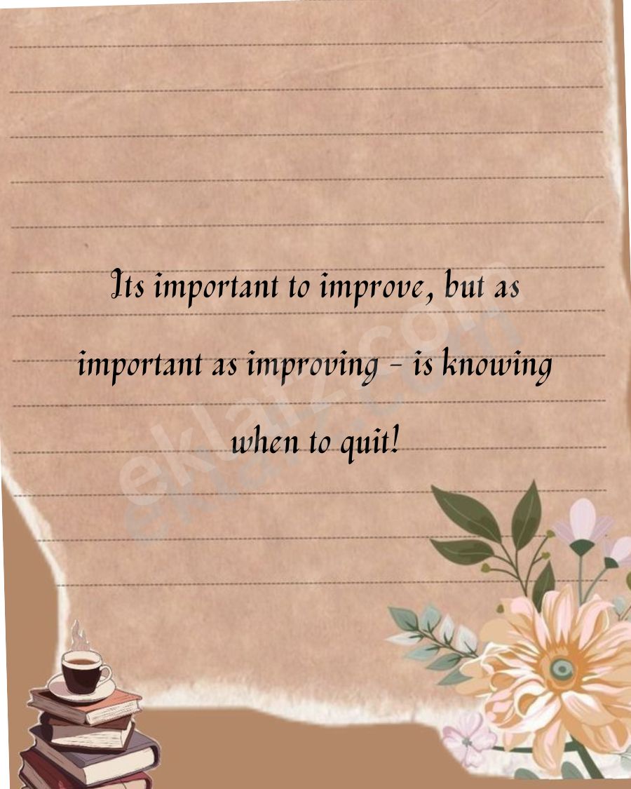 Its important to improve