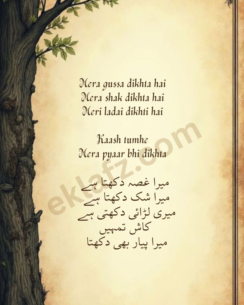 Mera gussa dikhta hai