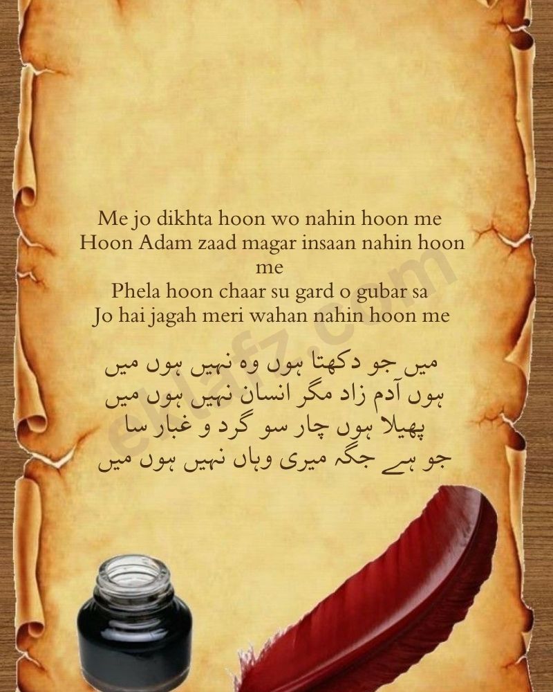 Me jo dikhta hoon wo nahin hoon me