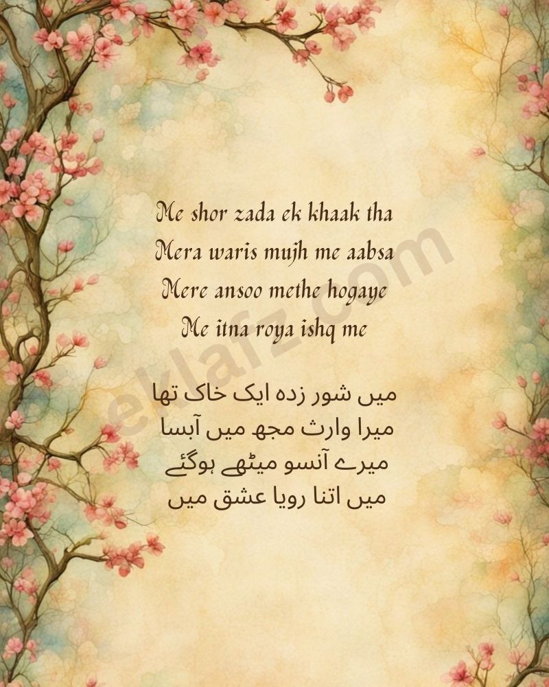 Me shor zada ek khaak tha