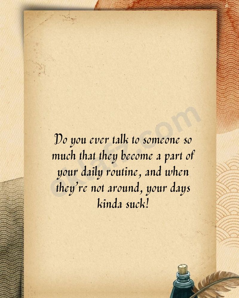 Do you ever talk to someone