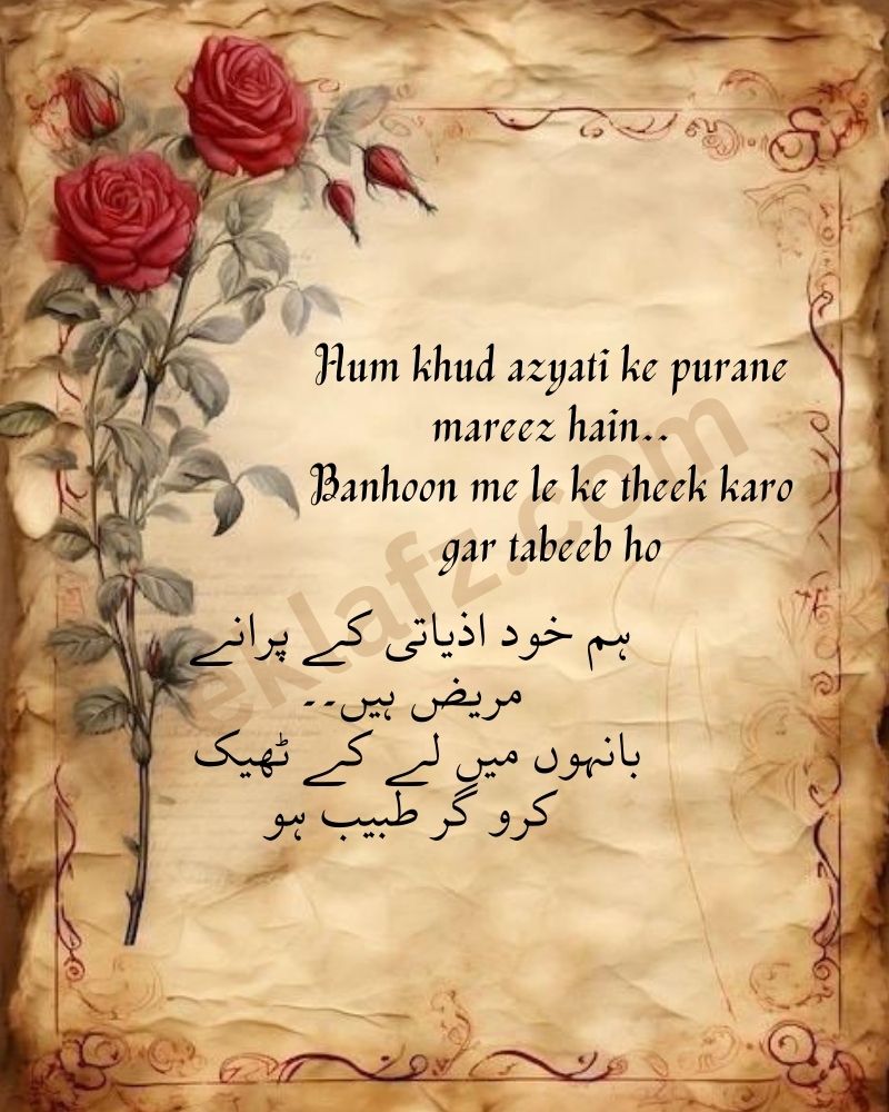 Hum khud azyati ke purane mareez hain