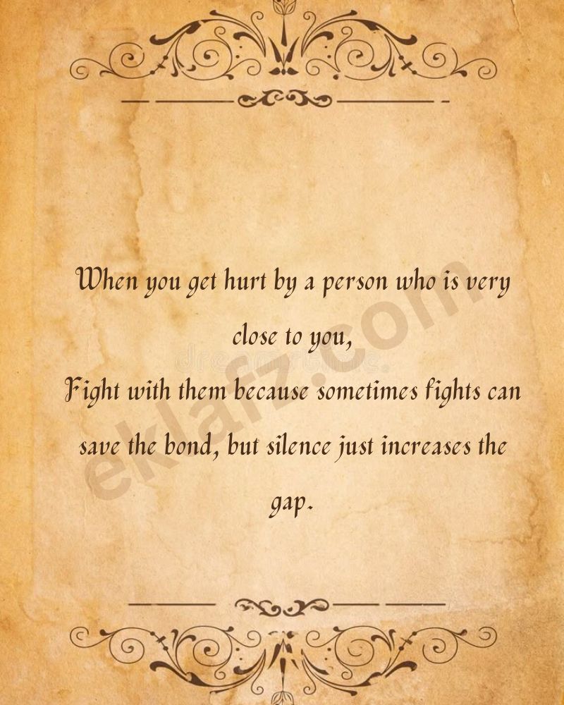 When you get hurt by a person