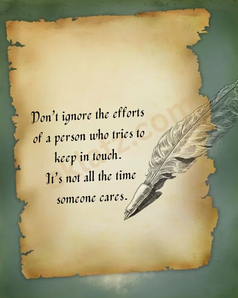 Don’t ignore the efforts