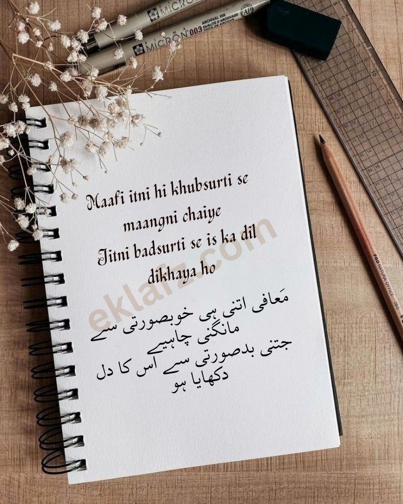 Maafi itni hi khubsurti se maangni chaiye