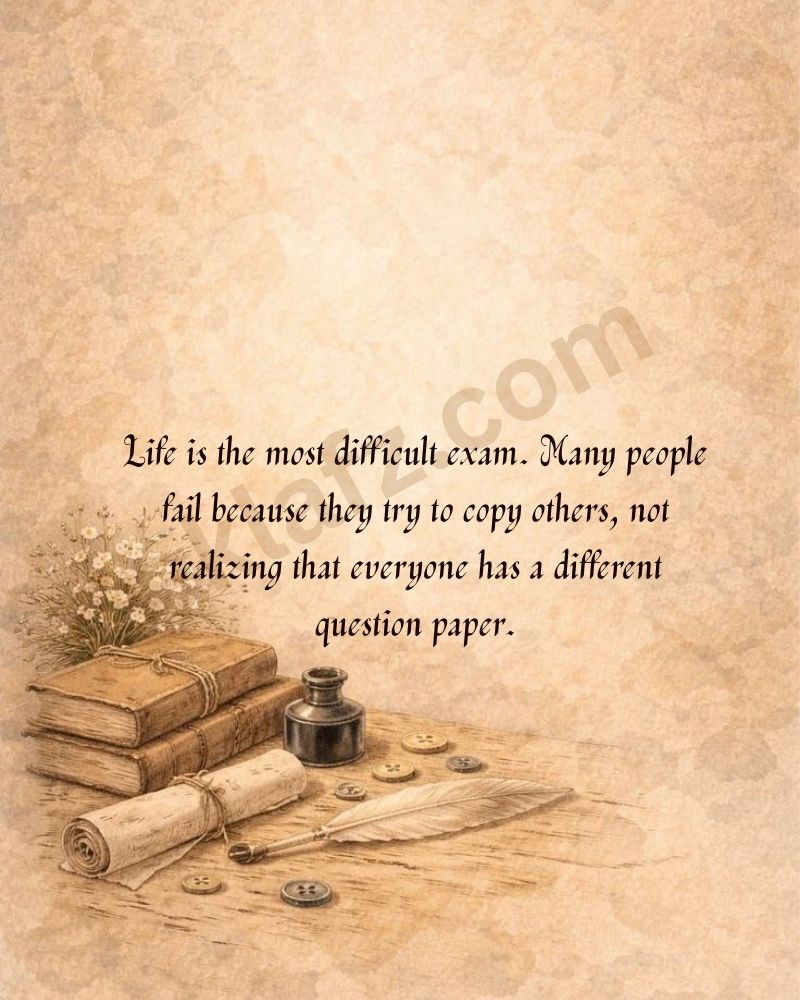 Life is the most difficult exam