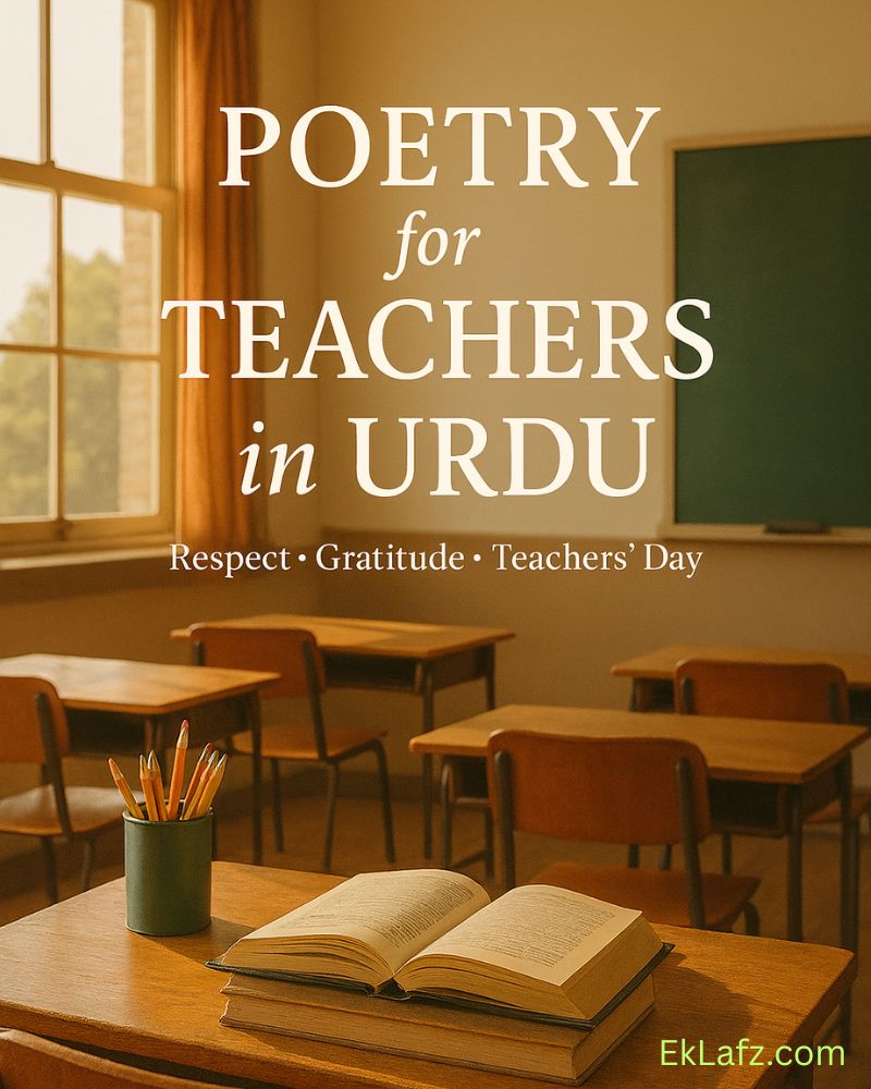 Poetry for Teachers in Urdu