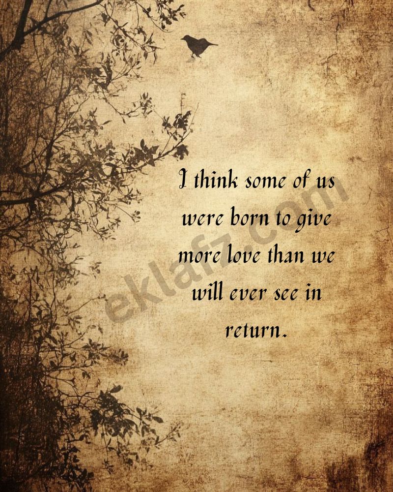 I think some of us were born to give