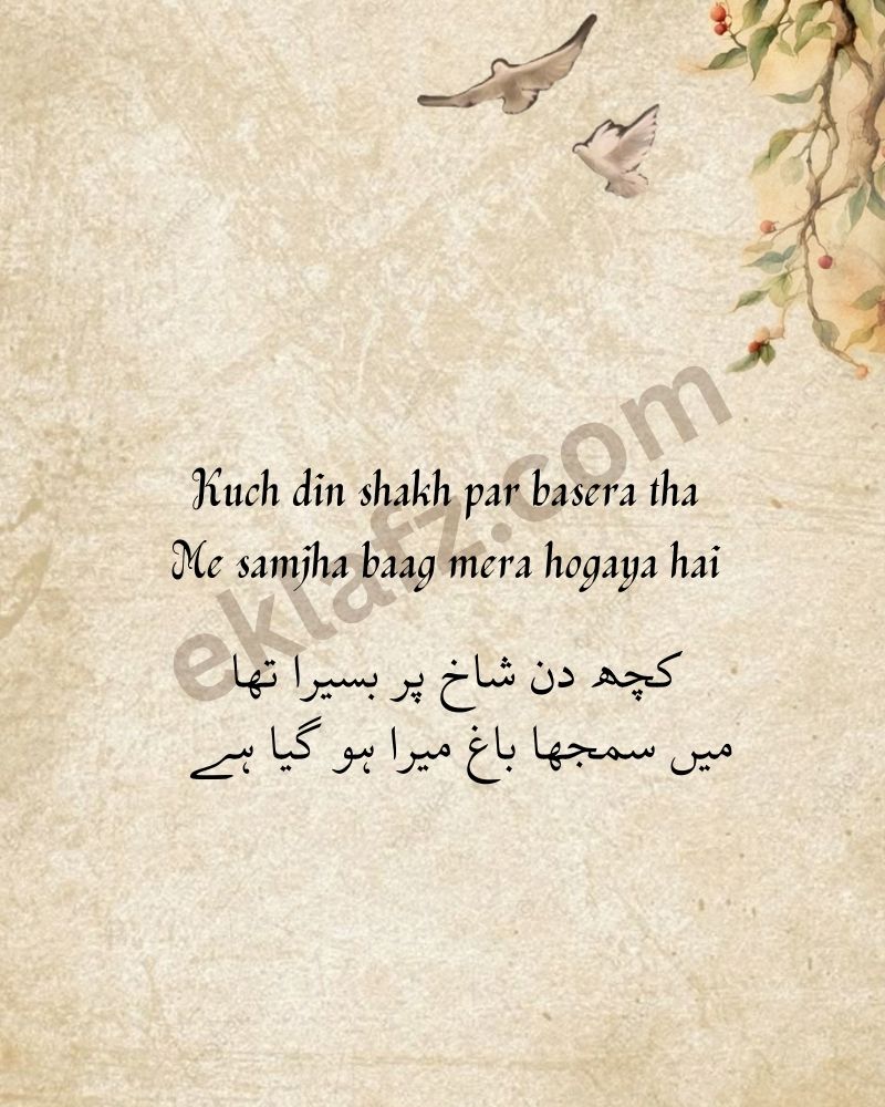 Kuch din shakh par basera tha
