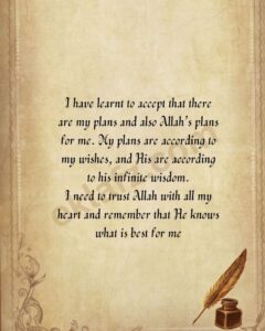 I have learnt to accept