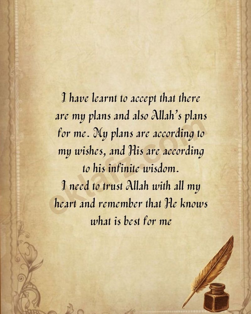 I have learnt to accept