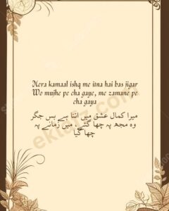 Mera kamaal ishq me itna hai bas jigar